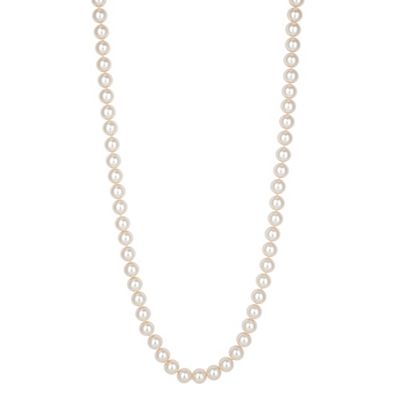 Cream pearl gold clasped necklace